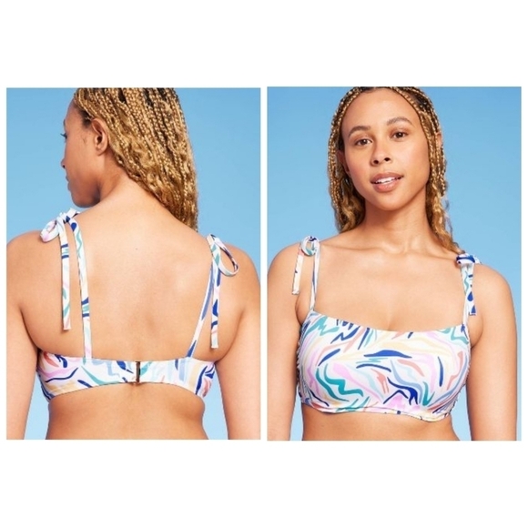 Shade & Shore Light Lift Shoulder Tie Bralette Bikini Top - Picture 8 of 12